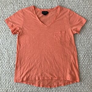 Pendleton V-Neck T-Shirt Medium Coral Pink Basic Capsule